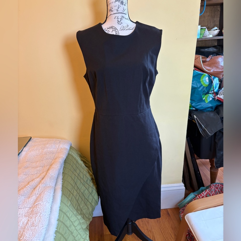 Banana Republic Black Cotton Blend Sheath Dress 14